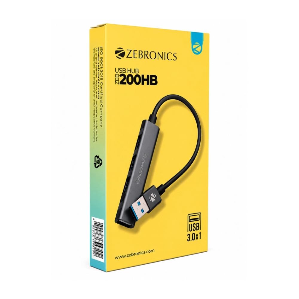 Zebronics USB Hub 4 Port 3.0 | 2.0 200HB